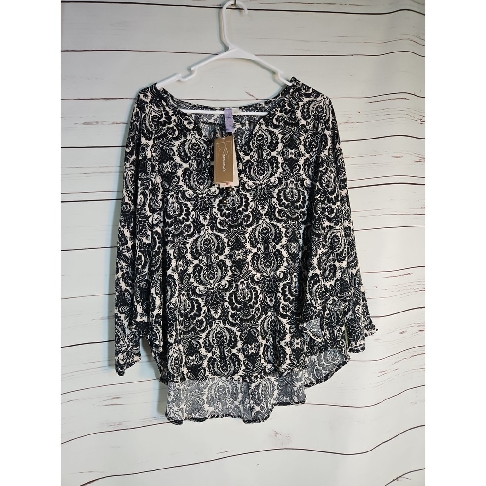 Alya By Francesca Front High - Low Blouse Small